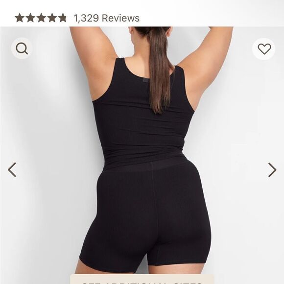 Skims NWT scoop ribbed Tank Top in onyx size medium - Picture 3 of 4